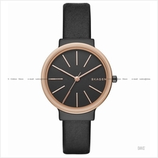SKAGEN SKW2480 Women's Ancher Classic 3-hand Leather Strap Black