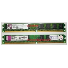 2pcs Kingston 1GB DD2 800Mhz Desktop RAM, KVR800D2N6/1G, 8 chips