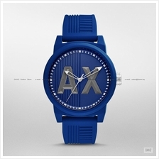 A|X ARMANI EXCHANGE AX1454 Men's Classic 3-hand Silicone Strap Blue