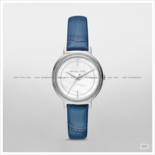 MICHAEL KORS MK2661 Cinthia 3-hand Glitz Leather Strap MOP Blue