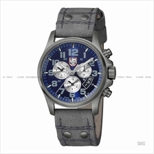 LUMINOX 1843 Atacama Field Chrono black blue/grey grey leather strap