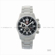 LUMINOX 1842 Field Chrono Alarm silver black SS signature bracelet