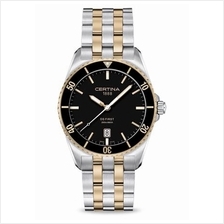 CERTINA C014.410.22.051.00 DS First Gent Ceramic Quartz SSB Black Gold