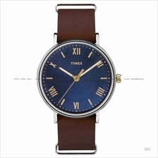 TIMEX TW2R28700 (M) Southview slip-thru leather strap blue brown