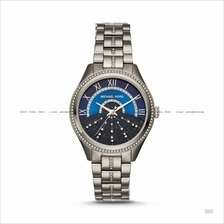 MICHAEL KORS MK3720 Lauryn 3-hand Glitz SS Bracelet Blue