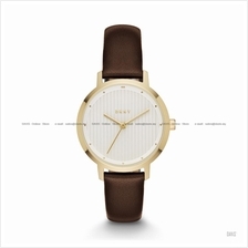 DKNY NY2639 Women's The Modernist 3-hand Leather Strap Brown