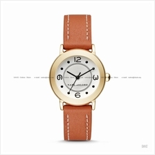 MARC BY MARC JACOBS MJ1576 Riley 3-hand Leather Strap Tan Gold