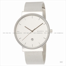 SKAGEN SKW6290 Men's Ancher 3-hand Date Mesh SS Bracelet White