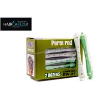 EW01 Hair Curlers Perm Rod (Green-White) - 6mm (2doz)