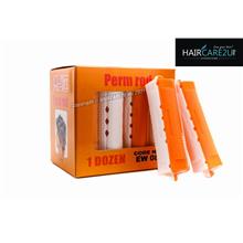 EW-08 Hair Curlers Perm Rod (Orange-White) - 23mm (1doz)
