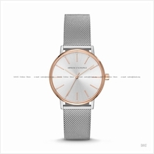 A|X ARMANI EXCHANGE AX5537 Women's 3-hand Glitz Mesh Bracelet Silver