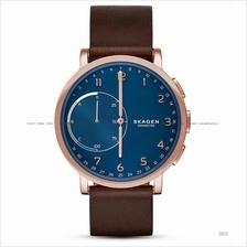 SKAGEN SKT1103 Hagen Connected Hybrid Smartwatch Leather Blue Brown
