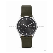 SKAGEN SKW6394 Men's Holst Day-Date Interchange Leather Strap Green