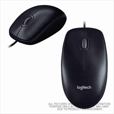 LOGITECH WIRED USB OPTICAL MOUSE M100R (910-005005) BLK