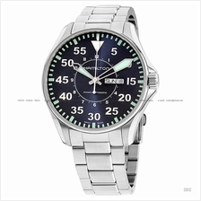HAMILTON H64715145 Men's Khaki Aviation Pilot Auto Day Date bracelet