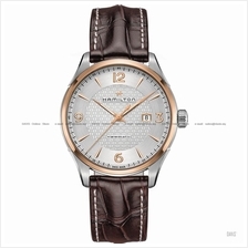 HAMILTON H42725551 Men Jazzmaster Viewmatic Auto leather silver brown