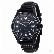 HAMILTON H70575733 Men's Khaki Field Titanium Auto date rubber black