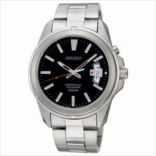 SEIKO . SNQ131P1 . M . Perpetual . Date . Sapphire . SSB Quartz Black