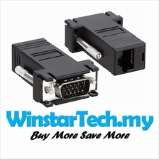 VGA Male to RJ45 LAN CAT5 CAT6 Network Cable Adapter Extender 15pin