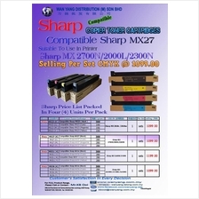 Sharp MX 2700N/2000L/2300N Compatible COLOR Copier Toner Cartridges 