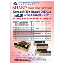 Sharp MX 2600N/3100N Compatible COLOR Copier Toner Cartridges