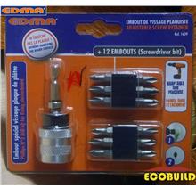 EDMA Screwdriver Bit - Adjustable Screw Retainer
