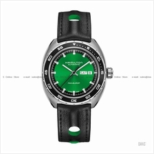 HAMILTON H35415761 Men's Pan Europ Auto dual bands nato strap green