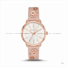 MICHAEL KORS MK2738 Women's Portia Floral Applique Leather Rose Gold
