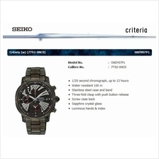SEIKO . SNDY07P1 . CRITERIA . W . Chronograph . SSB . Quartz . Black