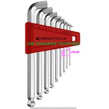 PB 2212 Series (MM) Short Chrome Ball Point Hex Key with 100°angle