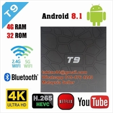 T9 Android 8.1 Smart TV Box Rockchip Quad Core RK3328 4GB Ram 32GB 4K