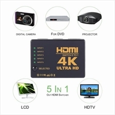HDMI Switch 5 to 1, 4k Resolution Ultra HD with remote control, IR