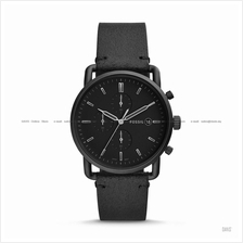FOSSIL FS5504 Men's The Commuter Chronograph Leather Strap Black