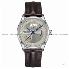 HAMILTON H32705521 Men's Jazzmaster Open Heart Auto leather brown