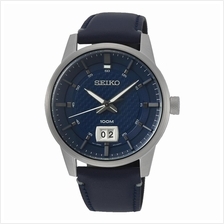SEIKO SUR287P1 Men's Quartz Big Date Carbon LSB Blue