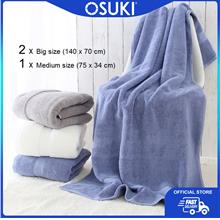 OSUKI 100% Cotton Soft Bath Towel (3 in 1)