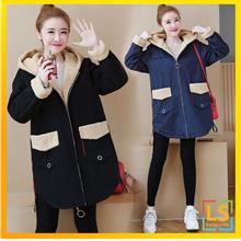 Plus Size Women Hooded Winter Coat Cotton Wool Jaket Sejuk Wanita