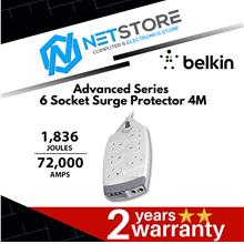 Belkin Advance Series 6 Socket Surge Protector 4 Meter F9S623sa4M-MY