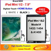 APPLE iPad Mini 1/2 A1432 A1454 A1455 Touch Screen Digitizer + T.Glass