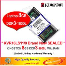 KINGSTON 8GB DDR3-1600 LAPTOP RAM Memory (KVR16LS11/8)