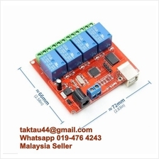 USB control 4 way 12V 4 channel relay module computer control PC