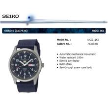 SEIKO . SNZG11K1 . SEIKO 5 . M . Military . NSB . Automatic . Blue