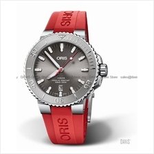 ORIS 0173377304153-0742466EB Men's Aquis Date Relief Auto Rubber Red