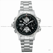 HAMILTON H77616133 Khaki Aviation X-Wind Auto Chrono SS Bracelet Black
