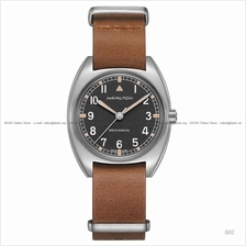 HAMILTON H76419531 Khaki Aviation Pilot Pioneer Mechanical Leather