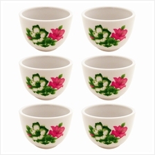 [Set of 6] Chinese Tea Cup Floral Design 6308 C300-C1