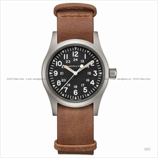 HAMILTON H69439531 Khaki Field Mechanical 24-hr Leather Strap Brown