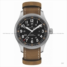 HAMILTON H69819530 Khaki Field Mechanical 24-hr Date Leather Brown