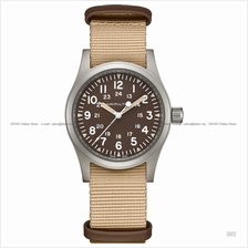 HAMILTON H69439901 Khaki Field Mechanical 24-hr Date Nato Strap Beige