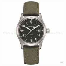 HAMILTON H69439363 Khaki Field Mechanical 24-hr Date Canvas Green